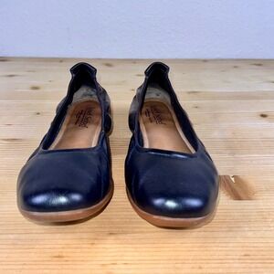 Josef Seibel Fenja Ballet Flat‎ Shoes Womens Black Leather Comfort 38/US 7.5-8